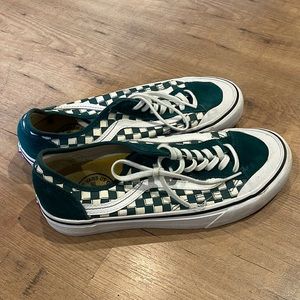 US open checkerboard vans
